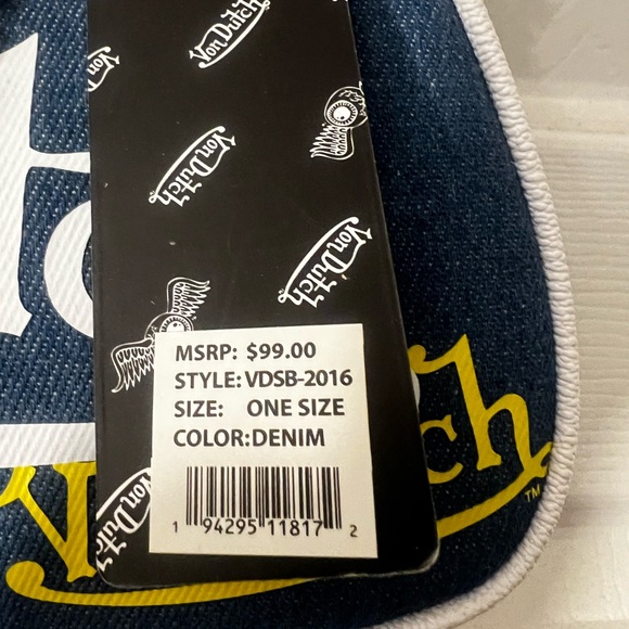 Von Dutch Multicolor Denim Shoulder Bag NWT - Picture 4 of 5